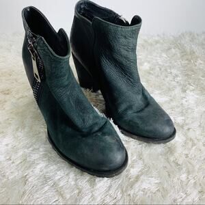 Aldo Genuine Black Leather Booties Sz 8.5